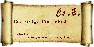 Csereklye Bernadett névjegykártya